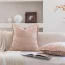 Neelvin Set of 2 Velvet Decorative Throw Pillow Covers 12x20 Inch Beige Modern Luxury Cushion Covers Textured Pillow Cases for Living Room Home Decor Couch Sofa