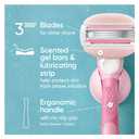 Gillette Venus ComfortGlide White Tea Women's Razor, Handle + 4 Blade Refills, Holiday Gifts for Women