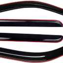 In-Channel Rain Guards, Fits 2001-2007 Chevrolet Silverado & GMC Sierra 1500 (HD), 2500 (HD), 3500, Crew Cab; 2002-2006 Chevrolet Avalanche & Suburban, Cadillac Escalade EXT, GMC Yukon XL, Smoke, 4Pcs