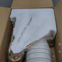 Farmhouse Chandelier, Gold Modern Dining Room Light Fixture with White Fabric Shade, 5-Light Height Adjustable Industrial Pendant Island Light Fixture for Foyer Entryway Hallway Kitchen Bedroom