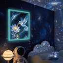 5 x YOMEIA Diamond Art Kits for Adults, 5D Crystal Hummingbird & LotusDiamond Painting Kits Full Drill Round Gem Art, DIY Crafts Paint by Diamonds for Home Wall Decor, Gifts for Beginners 12x16 Inch