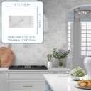 SUNWINGS 40-Sheet Subway Peel and Stick Mosaic Natural Stone Self Adhesive Tiles, 6" x 3" Honed Stick on Backsplash for Kitchen Bathroom Fireplace Vanity, Carrara White