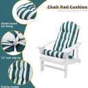 Enipate Weather Resistant Adirondack Chair Cushions Set of 2 High Back Indoor Outdoor Patio Tufted Lounge Cushion Seat Pads