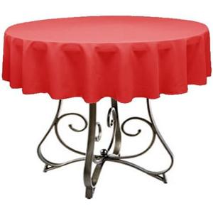 KS Linens Polyester Round Tablecloth 54" (Red)