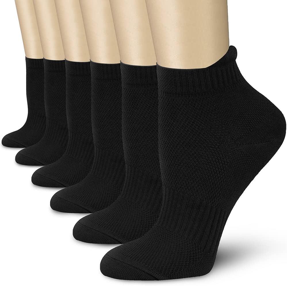 CHARMKING Compression Socks for Women & Men Circulation 15-20 mmHg is Best for Athletic Running Cycling Nurse Daily Wear (Black, S/M)