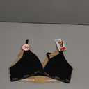 Hanes Women's Originals Triangle Bralette Pack, Breathable Stretch Cotton Bras, 2-Pack (Large, Black/Deep Glow)