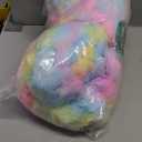 LIFEREVO Fluffy Faux Rabbit Fur Bubble Throw, Rainbow Plush Shaggy Blanket for Couch Sofa Chair, Soft Cute Tie Dye Furry Blanket Adults Kids Girls, Fuzzy Throw for Bedroom Living Room, 50x60, Rainbow