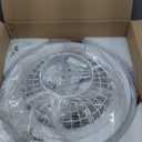 LEDIARY 20 Inch Low Profile Ceiling Fan With Light, Led Bladeless Ceiling Fans, Remote Control Enclosed Flush Mount Ceiling Fan With Timing, 3000-6000K, 6 Wind Speed, 3000LM, 57W-White