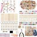 Lemosyu 563Pcs Lip Gloss Keychain Making Kit,DIY Craft Bag Charm Kit with Charms,Key Chains,Key Chain Hooks,Jump Rings,Lobster Claw Clasps,Gift Bags&Tools,Jewelry Making Supplies for Valentines Gifts