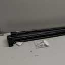 Reinforced 42" Tall Retractable Dog Gate, 155" Extra Long Retractable Baby Gate with Support Rods - Prevent Crawling Under, Indoor/Outdoor Retractable Gate Extra Tall Baby Gate Retractable Fence/Black