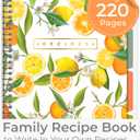 Recipe Book to Write in Your Own Recipes | Handy Kitchen Conversion Chart Magnet Included | Store 220 Recipes, 30 Ring Binder with 8 Dividers | Perfect Family Recipe Journal