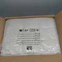 LUE BONA Square Linen Makeup Stool, Metal X Legs, Small Ottoman Stool Chair for Vanity, Modern Padded Seat Foot Rest for Makeup Room, Bathroom