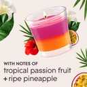 Glade 1-Wick 2in1 Scented Candle Jar, Hawaiian Breeze & Vanilla Passion Fruit, Air Freshener Infused with Essential Oils, 4.08 Oz, 2 Count