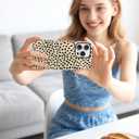 Jusy Compatible with MagSafe Polka Dot Leopard Print Phone Case for iPhone 15 Pro, Trendy Luxury Magnetic Soft TPU and Hard PC Protective Phone Cover for Women Girls - Polka Dot
