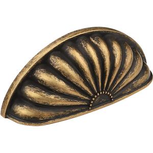 Mengico 3 Inch Hole Center Antique Brass Zinc Alloy Cabinet Knobs 10 Pack - Vintage Drawer Pulls for Dresser, Kitchen & Bathroom Hardware