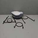 YHOSSEUN 3 Tier Serving Bowls, Serving Dishes for Entertaining Porcelain Serving Trays and Platters Tiered Bowl Set with Collapsible Thicker Sturdier Metal Rack (C-Light-colored Boho)