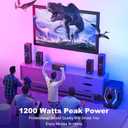 Bobtot Home Theater Systems Surround Sound Speakers,1200 Watts Peak
10 inch Subwoofer 5.1/2.1 Channel Audio Stereo System with ARC Optical Bluetooth Input for TV Ultra HD AV DVD FM Radio USB