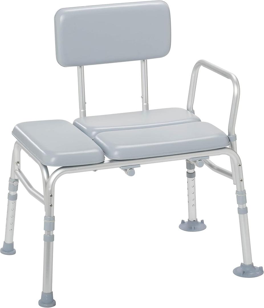 Drive Medical 12005KD-1 Padded Shower Seat Chair, Gray