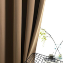 Blackout Curtain for Bedroom Thermal Insulated Light Blocking Room Darkening Curtains Solid Grommet Window Drapes for Living Room, 1 Panel, Size 84x46, Brown