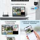 (2026 New) 4K PoE PTZ Security Camera System with 10'' Monitor, 8CH NVR, 6 Wired Outdoor Cameras, Pan Tilt Auto Tracking, AI Human Detection, Free App, No Monthly Fee, IP65