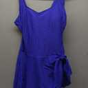 Eomenie One Piece Swimdress Swimsuits for Women Tummy Control Swim Dresses Skirt Bathing Suit (Large, Royal Blue)
