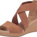 Dr. Scholl's Shoes Womens Barton Band Wedge Brown Microfiber 9.5 M