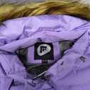 Girls Winter Coat Warm Puffer Jacket Long Fleece Lined Coat With Removable Hood 11-12