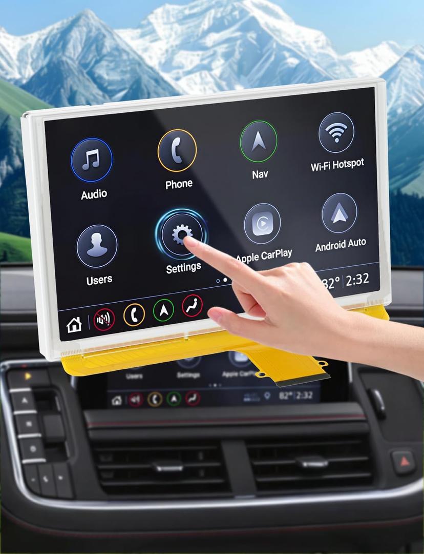 8" Touch Screen Glass Digitizer 55 Pin Mylink Radio Navigation Compatible with 2015-2020 Chevy Tahoe Silverado Colorado Suburban & GMC Sierra Yukon Canyon Replace# DJ080PA-01A/G/K/L