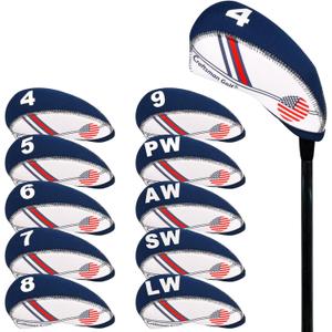 Craftsman Golf US Flag Neoprene Golf Club Head Cover Wedge Iron Protective Headcover for Callaway, Ping, Taylormade, Cobra, Etc.