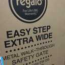 Regalo Safety 29-49" Easy Step Extra Wide Baby Gate for Doorways & Bottom of Stairs, Pressure Mounted Safety Gate with Door for Babies, Toddlers & Pets, White