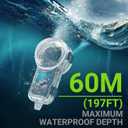 Invisible Dive Housing Case for Insta360 X5,Waterproof Up to 60m/196ft Invisible Underwater Photography Housing, X5 Protective Cover Shell with Bracket Accessories
