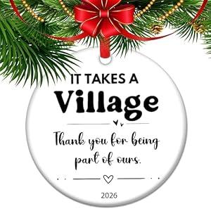 2026 Teacher Appreciation Gift - Ceramic Keepsake Ornament, Thank You End of Year for Educators, Memory for Favorite Teachers