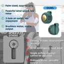 Portable Clip-On Fan, Mini USB Rechargeable 360 Rotatable Fan, 3-Speed Silent Mini Bladeless Fans (Green and Green)