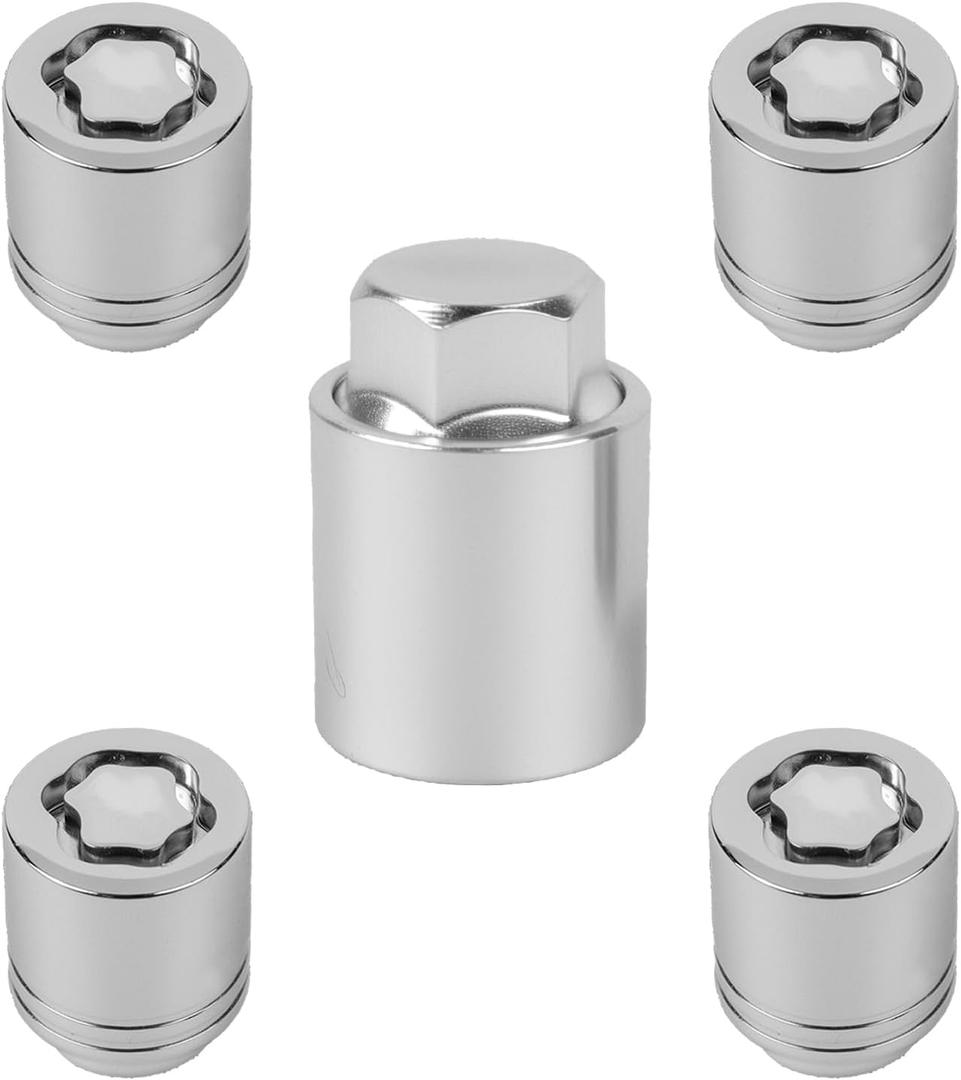 Wheel Lock Kit, Alloy Compatible with Subaru Vehicle Ascent BRZ, Crosstrek, Forester, Imrpeza, Legacy, Outback, Sti, Tribeca, WRX Replaces# B321SFL000, B321SFG000 (5PCS)