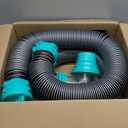 CARMTEK RV Sewer Hose Kit, 20 Ft, with Smart Adapter, Clear Elbow and Caps