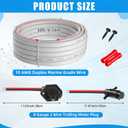 BBTO 2 Pack 10 Gauge Marine Wire 30Ft Duplex Tinned Copper Marine Wire and 12v-24v 8 Gauge Waterproof Trolling Motor Plug for Sailboat Yacht Fishing Boat RV Trailer Camper
