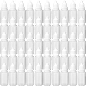 50 Pcs Plastic Dropper Bottles Squeezable Eye Liquid Dropper with Caps and Plug for Oil Eye Liquid Storage (30 ml)