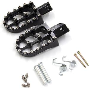 Cnc Aluminum Alloy Foot Pegs Motorcycle Off-road for Cr/crf/125/250/500/230/450r Dirt Bike FootPegs Pedals Rest (Black)