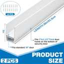 FoldTier 2 Pack 36 Inch Door Sweep Bottom Expander Adjustable Width 1" - 1 1/2" Rubber White Dual Seal Fits-All Storm & Screen Doors 32-36 inch