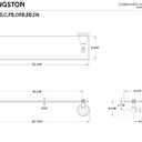 Kingston Brass BA1759PB Heritage Glass Shelf, Polished Brass, 2-1/2"
