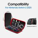 amCase Carrying Case for Nintendo Switch 2 [7.9''] 2025 - Protective Hard Shell Portable Travel Carrying Case Pouch for Switch Console and Accessories (Red)
