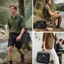 Lunch Boxs for Women/men Insulated Lunch bag,Leakproof Lunchbox with Adjustable Shoulder Strap for Adults,Soft Cooler Tote Bag for Office Fitness Picnic Beach Travel - Black 12-Can(8L)