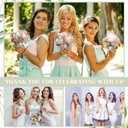 Roowest 50 Pcs Wedding Hand Fans for Guest Plastic Transparent Leaf Handheld Wedding Fans Bulk with Ribbon Thank You for Celebrating with Us Greenery Hand Fan with Handle for Baby Shower Bridal Shower