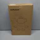 Glass Teapot Set, 34OZ/1000ML Glass Tea Kettle with Loose Tea Infuser & Warmer, 5oz/150ML Tea Cup & Saucer Set of 4, Stovetop & Microwave Safe Tea Maker, Blooming Tea Gift Set For Women