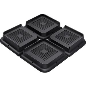 ANNKUT Bed Risers 1 Inch Heavy Duty, Furniture Risers for Bed Desk Table Sofa Couch,Oversized Bed Lifts Risers,Support up to 5000 Lbs(4 Pack Black)