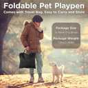 Paw Ballet Foldable Pet Kitten Playpen, Upgrade Waterproof Portable Dog Cat Playpen Kennel Tent for Small Cat Dog, Retractable Shade Cover with Carrying Case, Indoor Outdoor Use for Small Pet