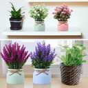 Cindeer 8 Pcs Large Artificial Potted Flowers Fake Potted Plants Plastic Faux Flowers for Home Decor Indoor Artificial Plants in Pots for Wedding Home Desk Tabletop Outdoor Office Kitchen (Romantic)