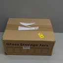 Gencywe Glass Storage Jars with Airtight Bamboo Lid, 27 OZ Food Storage Jar with Labels, Airtight Glass Canisters, Clear Kitchen Container for Candy, Cookie, Rice, Coffee Beans, Snacks, Spices