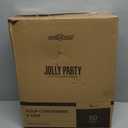 JOLLY PARTY 50pack 16oz Paper Soup Containers with Lids, Disposable Paper Food Cups, Ice Cream Cups, Food Storage with Lids, Microwavable and freezer safe, Suitable for Christmas Thanksgiving (Brown)