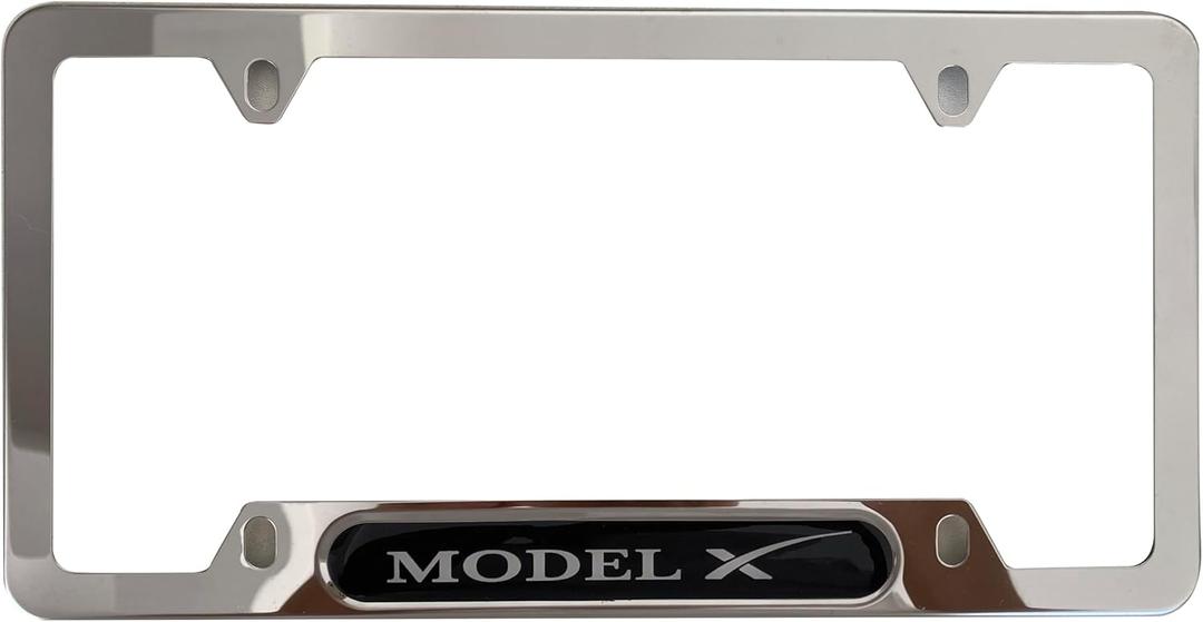 Chrome Model X License Plate Frame Cover Holder for Tesla Model X Truck Car Accessories 1PC